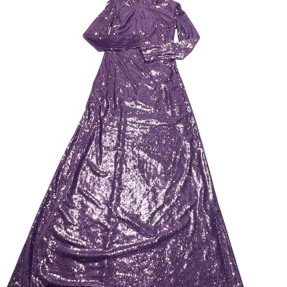 Collini Milano 1937 Beatrix Hoodie Long Dress in Purple - Picture 1 of 9